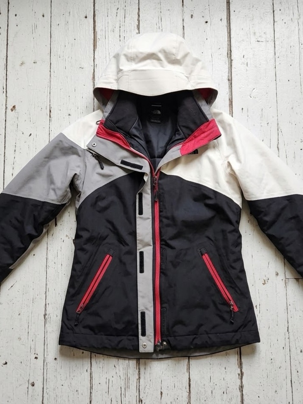 North Face Colorblock Waterproof Hooded Jacket